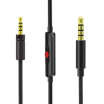 

Replacement Audio Cable 3.5mm to 2.5mm Upgrade Cable Inline Mic Remote Control Cord for Sennheiser Over-Ear On-Ear Headphone