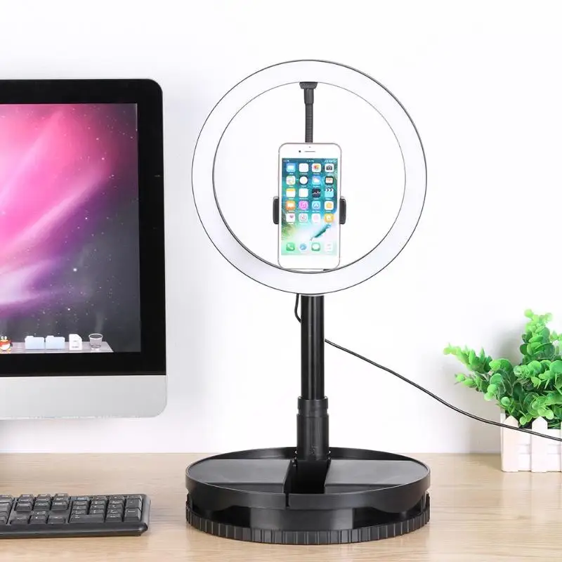 

10 inch Ring Fill Light Foldable Adjustable Brightness 24W LED Video Light Support Dropshipping