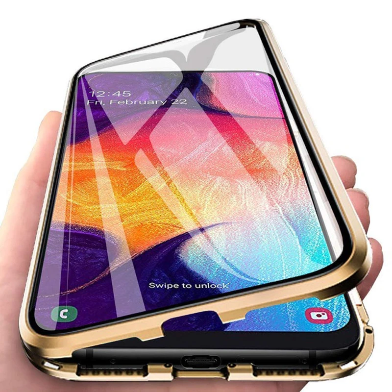 360 Fully Protective Magnetic Metal Double-sided Glass Case For Huawei Mate 20 30 P30 P20 P40 Lite For Honor 9X 8X 20 50 60 Pro