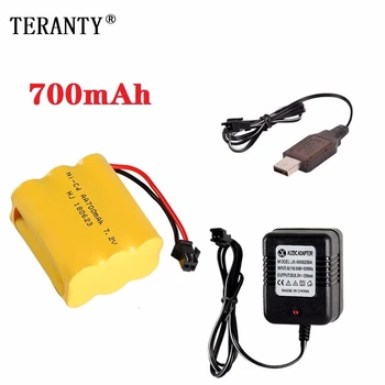 

(SM Plug) Ni-CD 7.2v 700mah Battery + USB Charger For Rc toys Car Tank Train Robot Boats Guns AA 7.2v Rechargeable Battery Pack