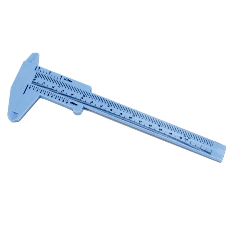 0-80 мм/150 мм 0,5 мм штангенциркуль двухуровневый Пластиковый штангенциркуль измерительный студенческий мини-инструмент линейка DIY Изготовление моделей - Цвет: 150mm blue