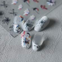 

Nail Stickers Flower Design Manicure Four-Leaf Clover Dragonfly Butterfly Nail Decoration Stickers for Nails