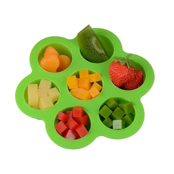 

Silicone Mold Freshness Preservation Reusable Storage Container Baby Food Freezer Trays Lid Kitchen Tool