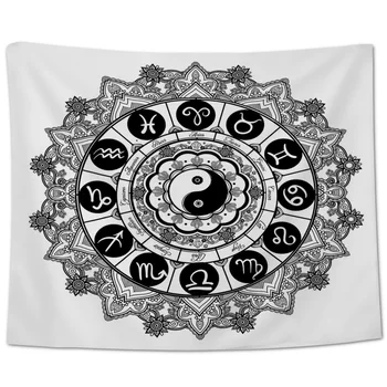 

Yin Yang Black Polyester Wall Hanging Tapestries Wall Decor Bedspread Tapestry Wall Art Towel Scarf Throw Comfort Bedchamber Ho