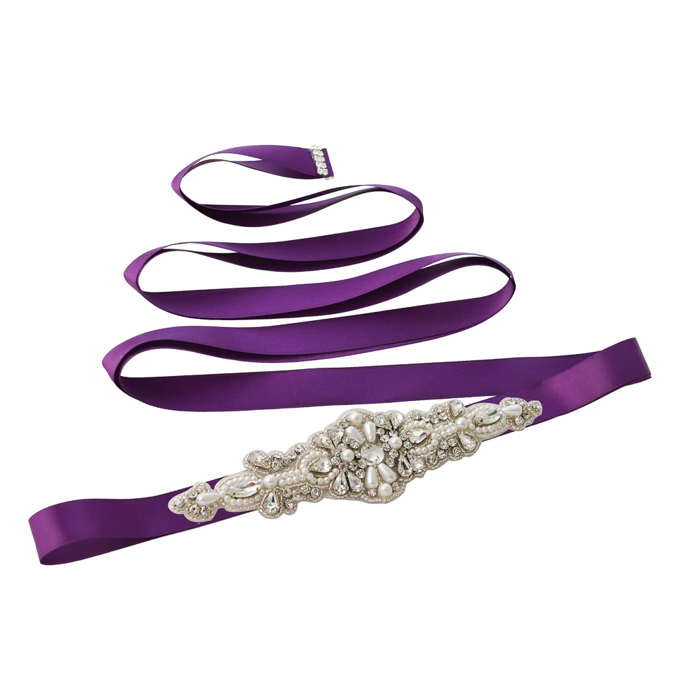 purple S29 свадебные пояса - Цвет: purple