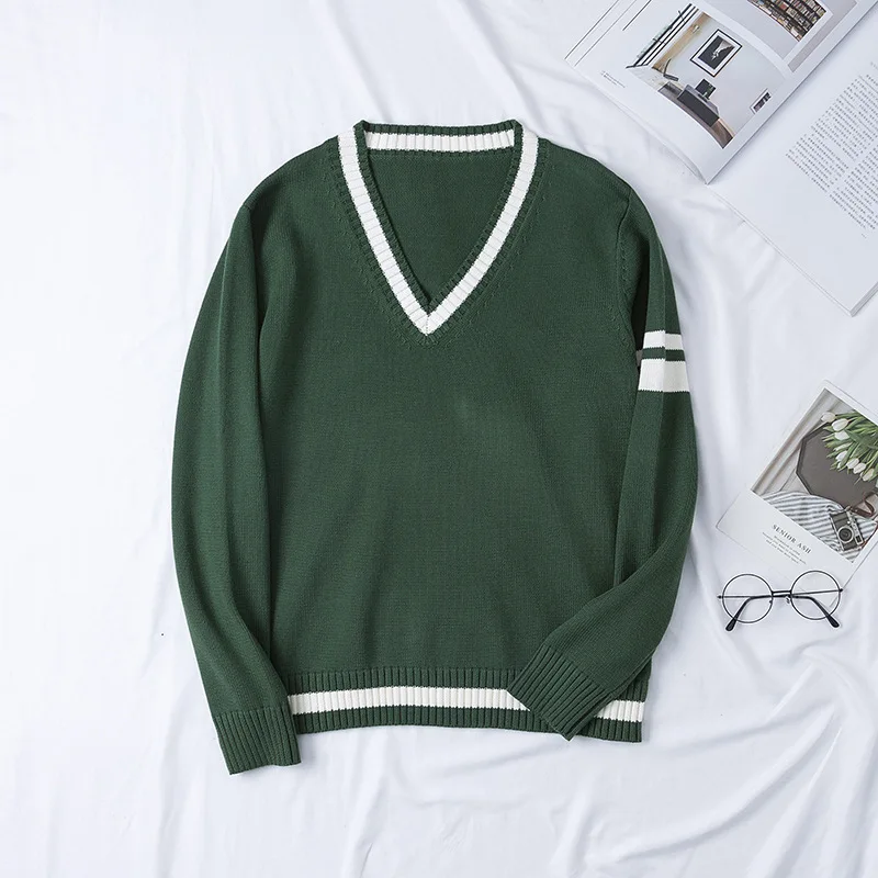 Школьные форменные свитера кампус пуловер с длинными рукавами для мужчин и женщин Студенческая форма свитер вязаная Jk школьная одежда