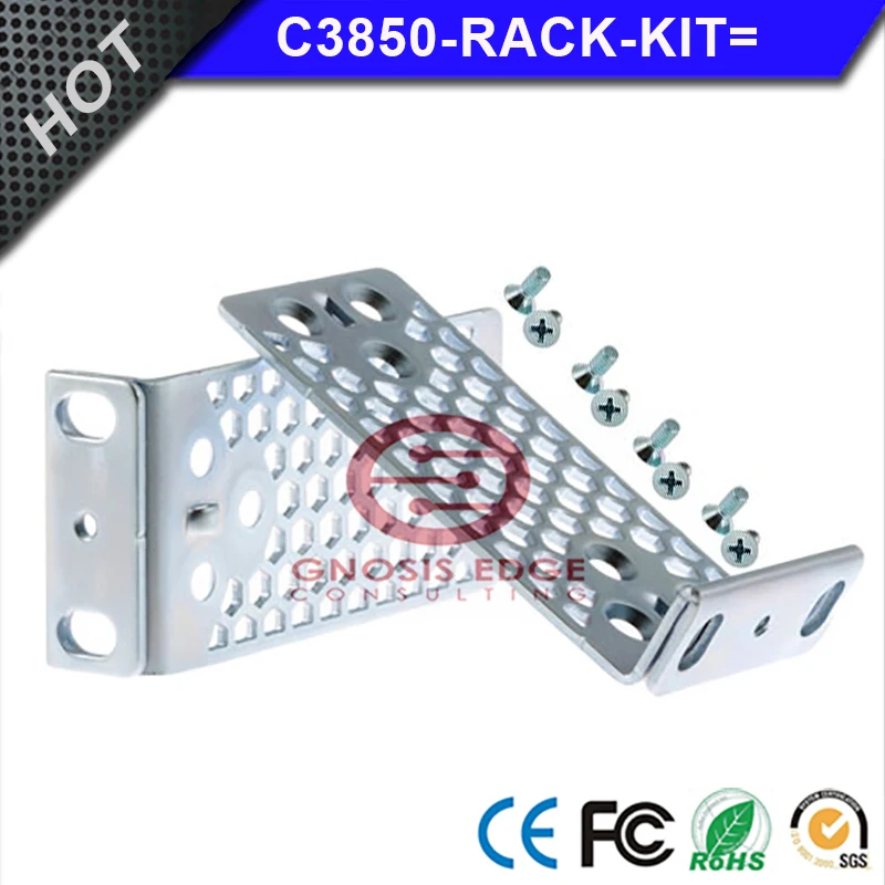 C3850-RACK-KIT = 19 인치 랙 마운트 키트, 귀 브래킷, 시스코 WS-C3850-24XS-S 호환 가능
