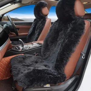 Image 5 - ROWNFUR 100% Natural fur Australian sheepskin car seat covers universal size  accessories  automobiles 5 colors 2016 new