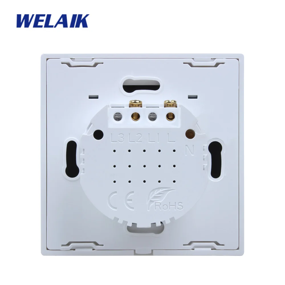  WELAIK UK Touch-Switch Crystal-Glass Panel-Switch Wall-Intelligent Switch-Smart-Switch 1gang-1way L - 33015625302