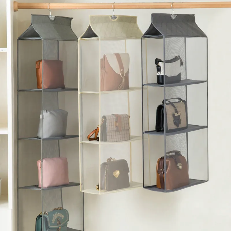 Hanging Large Closet Organizer Clear Bag Package Storage Double Sided