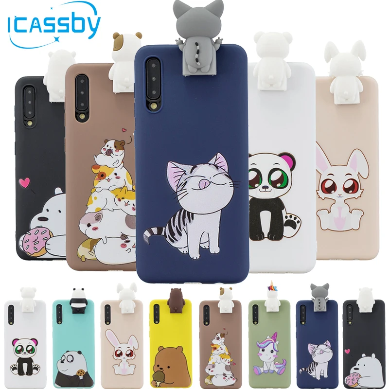 Чехол для samsung Galaxy A50, A40, A30, A20, A10, A70, силиконовый, милый, 3D, с котом, ТПУ, мягкий чехол на заднюю панель для samsung A20E, A10E, M10