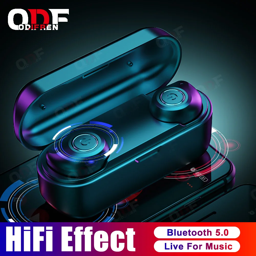 TWS HiFi Bluetooth наушники стерео с микрофоном водонепроницаемый 5 0 беспроводные