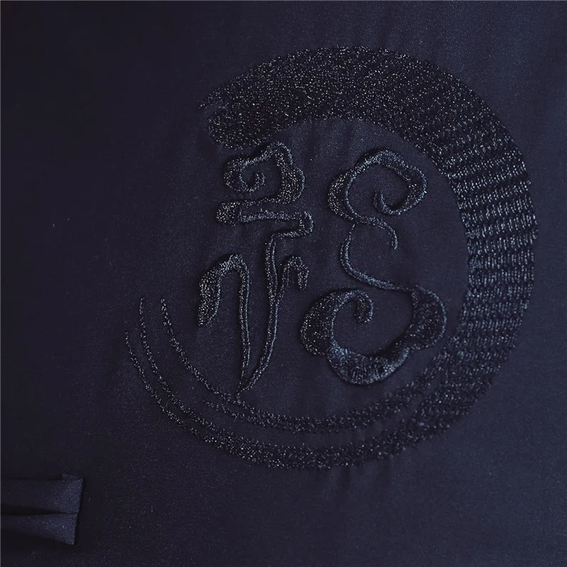 Men's Stand Collar Cotton Coat Autumn& Winter Men New Style Chinese-style Solid Color Embroidered Hand Cotton-padded Cloth
