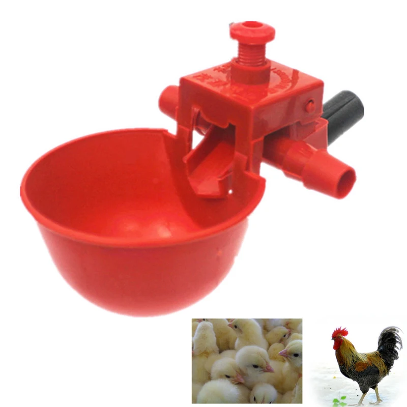 50pcs Quail Water Animal Automatic Bird Coop Poultry Chicken Fowl Drinker Cup 