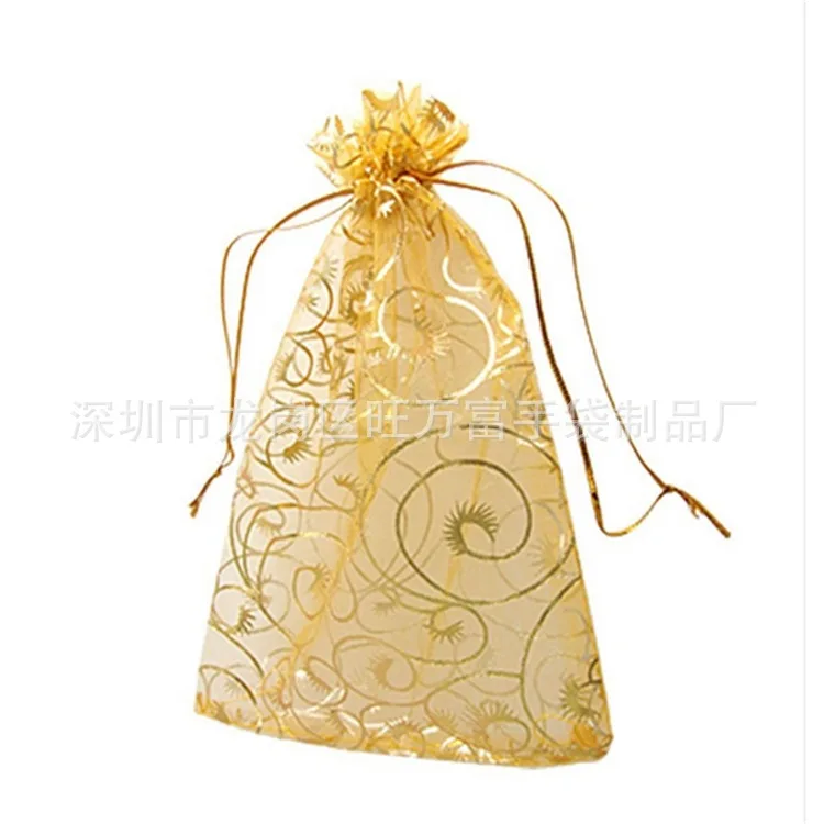 Каждый Размеры 7X9 бронзовых ресниц изогнутый пряжа, жемчужная вязаная сумка, шифоновый мешок, wang sha dai подарочный пакет