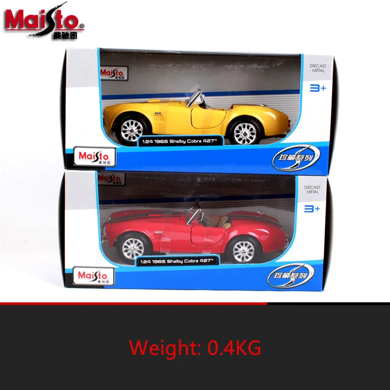 Гоночная трансформерная модель автомобиля Maisto 1:24 1965 Shelby Cobra из сплава украшение