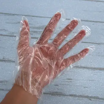 

300pcs Disposable Plastic Gloves for Restaurant Hotel Handling Raw Chicken Light Duty Economical Disposable Poly Glove