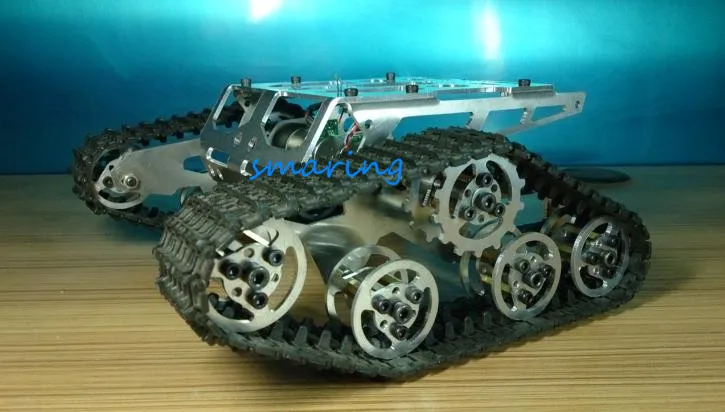 Rc Танк Автоцистерна умные роботизированные аксессуары для DIY модель автомобиля Комплект Металлические Пластиковые гусеницы из нержавеющей стали робот Демпфирование