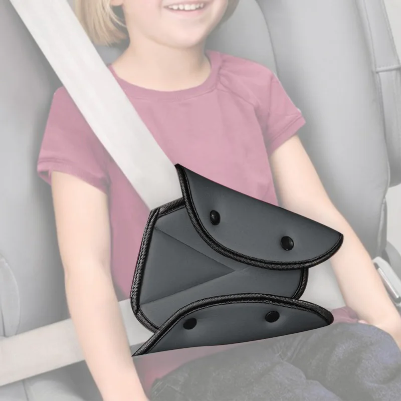 Soporte de ajuste de cinturón de seguridad para niños, cubierta de hombro de bebé, cuello y cuello, posicionador de cinturón de seguridad para niños, nuevo