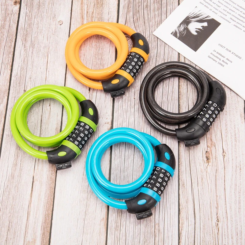 

Bike Lock Bicycle Chain Lock with 5 Digit Resettable Password Mounting Bracket Combination Best for Bicycle Outdoors 1.2M/4 Feet