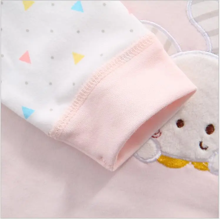 Пижама для новорожденных девочек одежда сна из 100% хлопка комплект одежды на