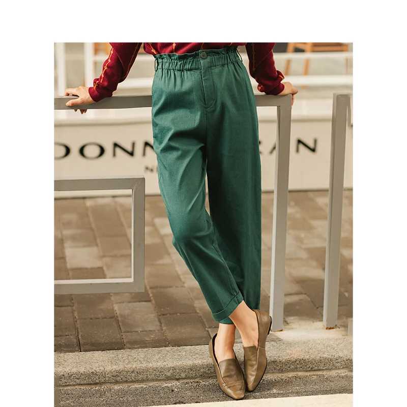 INMAN 2020 Autumn New Arrival Comfortable Cotton Fit Shape Solid Color Women Carrot Shape Women Corduroy Pant INMAN 2020 Autumn New Arrival Comfortable Cotton Fit Shape Solid Color Women Carrot Shape Women Corduroy Pant