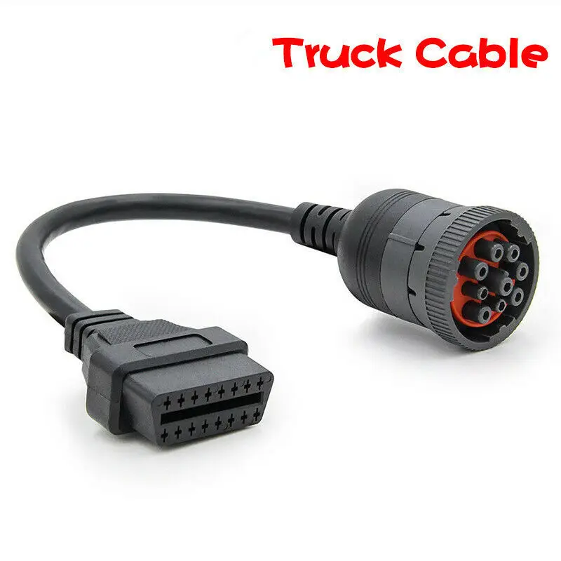 

Truck Cable OBD1 To OBD2 Adapter Cable for J1939 9Pin Female To OBD2 16Pin
