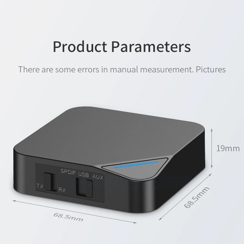Bluetooth 5.0 Wireless Audio Adapter 2 In 1 Wireless Transmitter Tv Receiver Digital Optical Aux/Spdif/Type-C With Csr8675 Aptx