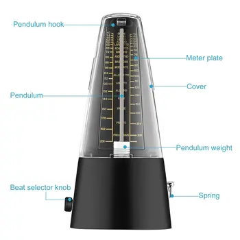 

Hot sale Special price Traditional Wind Up Mechanical Metronome for Piano Guitar Bass Drum Violin Musical Instruments Musicians