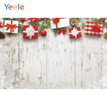 

Yeele Christmas Photocall Wooden Board Gifts Branch Ball Walnut Photography Backgrounds Photographic Backdrops for Photo Studio