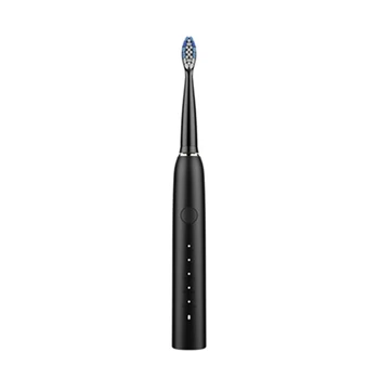

Ultrasonic Couple and Kids Electric Toothbrush with Coaching Pressure Sensor and Timer for Kids 6+,Black