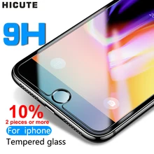 Vidro temperado protetor de tela para iphone 7 6 6s 8 plus 11 pro xs max xr x vidro iphone 7 8 x vidro protetor de tela no iphone 7 6s 8(China)