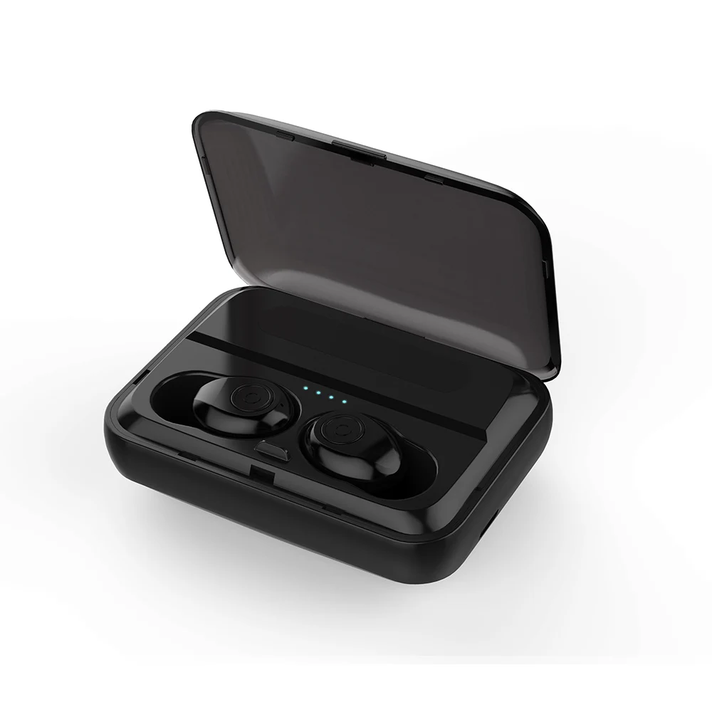 Беспроводные Bluetooth 5,0 водонепроницаемые наушники 5D стерео Bluetooth наушники со светодиодный дисплеем мА внешний аккумулятор для всех смартфонов - Цвет: No display