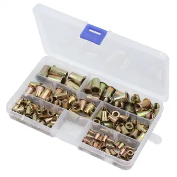 

150Pcs Durable Rivet Nut End Threaded Insert Fastener Carbon Steel Accessories