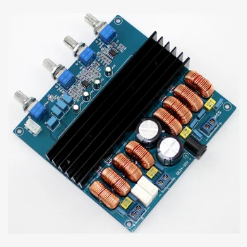 

2*100W+200W TDA7498 power stereo subwoofer amplifier board audio 2.1 Class D Hifi TL072 preamplifier 2*2200UF amp for speakers