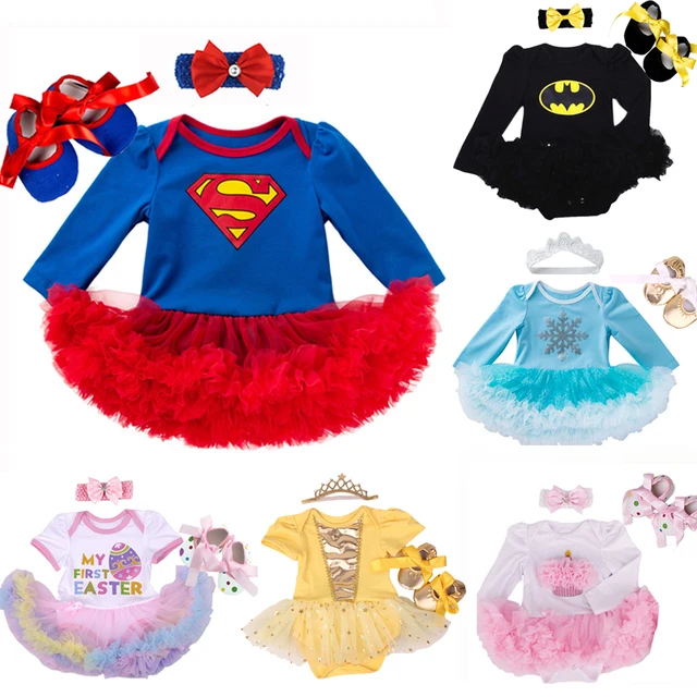 US $12.52 Baby Clothes Superman costume for Baby Infant Party Dress Tutus Newborn Jumpsuit Bebe Romper Baby G