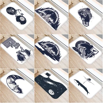 

40x60cm Cute Diy Print Floor Mat Bathroom Ground Mat Slip Door Bath Pad Rug Living Room Kitchen Carpet Home Decor