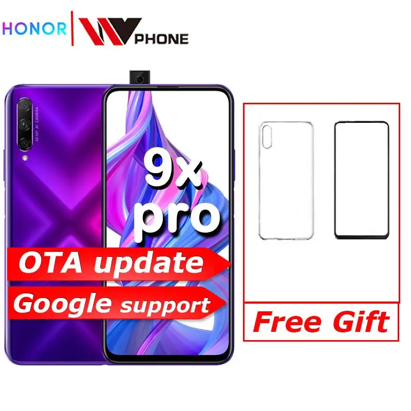 Honor 9X Pro, смартфон Kirin 810, четыре ядра, 6,59 дюймов, полный экран, 48MP, 3 камеры, 4000 мАч, GPU Turbo, мобильный телефон