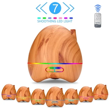 

300Ml Remote Control Essential Oil Diffuser Ultrasonic Air Humidifier Color Led Household Humidifier With Us Plug