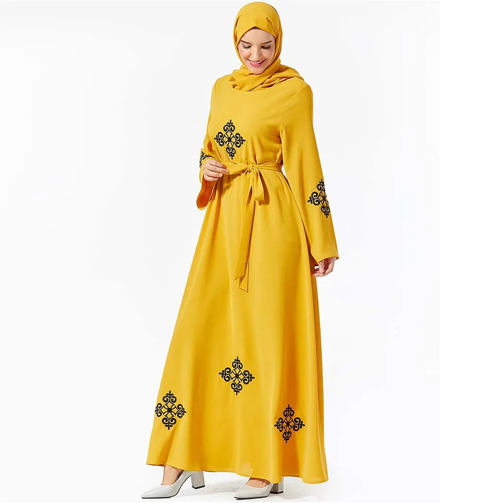 Abaya Дубай мусульманское платье без хиджаба Абая для женщин Осенняя мода Caftan