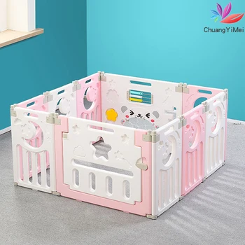 

Baby Playpens Fence For Children Kids Pool Ball Environmental Protection Barrier Game Folded Safety Fence Educational Play Yard