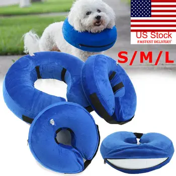 

Protective Inflatable Collar for Dogs and Cats - Soft Pet Recovery Collar Does Not Block Vision E-Collar