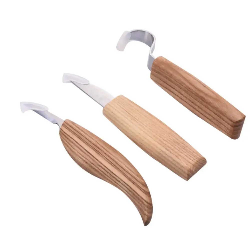 

3pcs Wood Chisel Woodworking Cutter Hand Tool Set Stainless Steel Wood Carving Set DIY Peeling Sculptural Spoon Carving Cutter