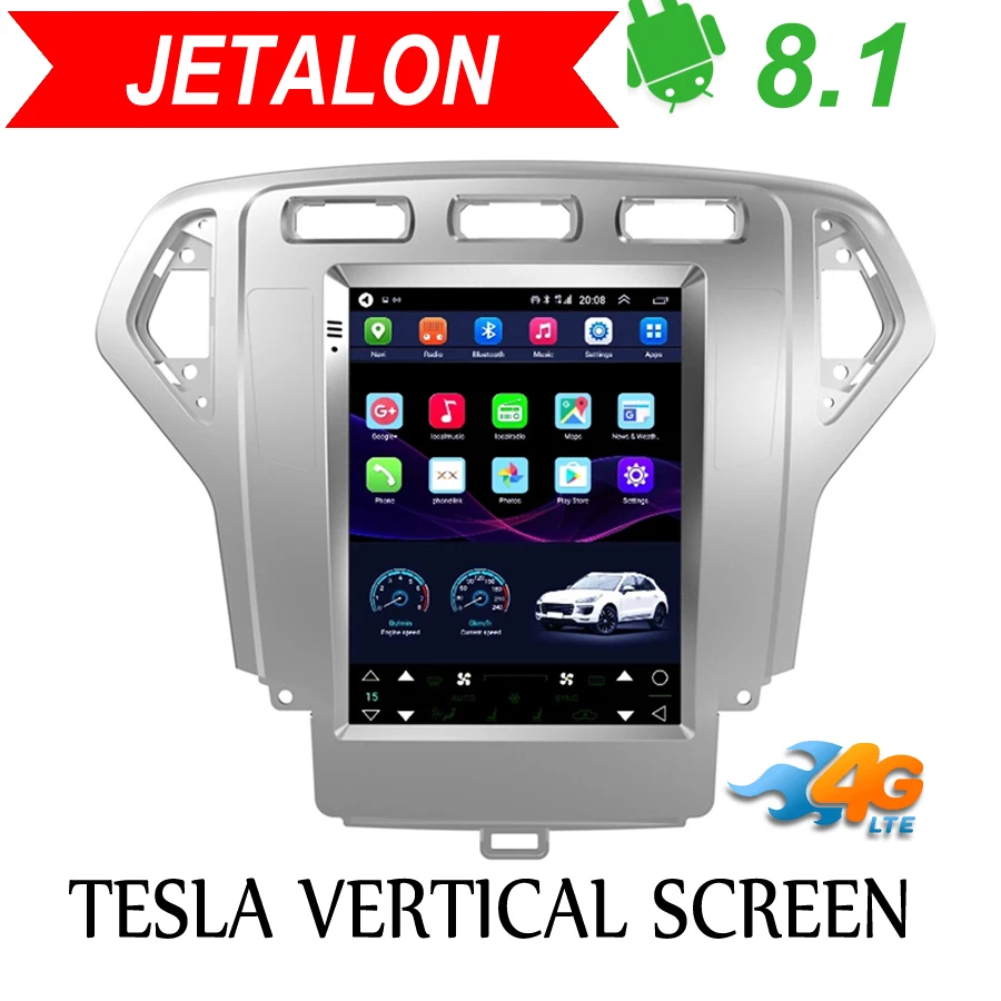 Jetalon Smart Car Navigation 4G Network for Ford Mondeo 2007-2015 stereo Android Car GPS Vertical radio Reversing All-in-One