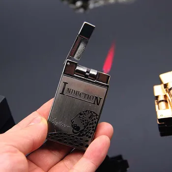 

Butane Gas Lighter Windproof Red Flame Induction Cigarette Lighter Retro Portable Lighter Smoking Accessories Gadgets for Men