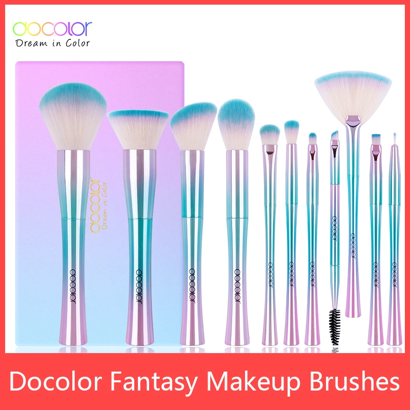 Docolor 11pcs Makeup Brushes Set Best Christmas Gift Powder Foundation Eyeshadow Make Up Cosmetic Soft Synthetic Hair Brush Setmake Aliexpress Docolor 11pcs Makeup Brushes Set Best