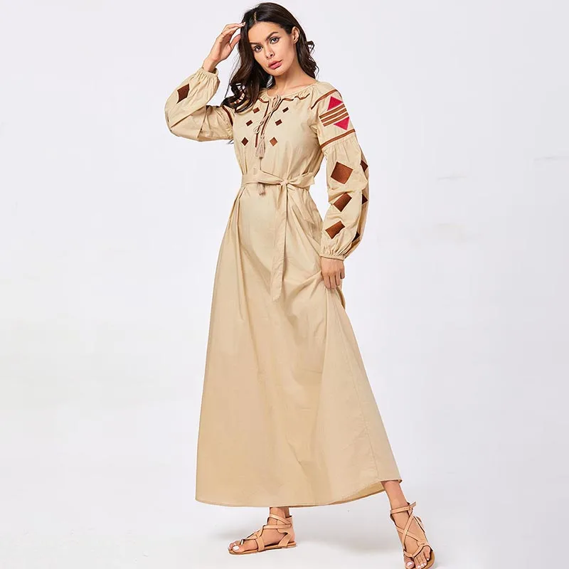 Abaya мусульманская одежда для Дубай одежда плюс размер геометрический кафтан с принтом женские мусульманские платья Восточный халат из марокена платья турецкий