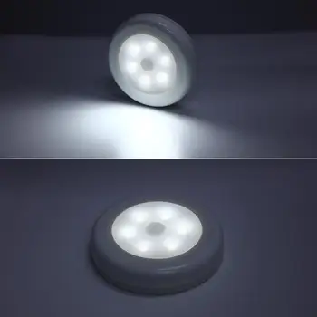 

DishyKooker 6LEDs Motion Sensing Stick on Anywhere Cabinet Light(Bubble Bag Packing) White Color