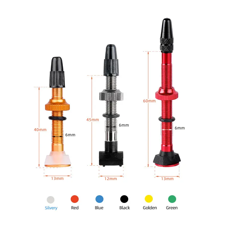 bicycle tubeless valve bicycle valve bicycle valve core bicycle air valve Deemount 1Pair 40/45/60mm CNC Machined Presta Valves for MTB Road Bike Tubeless Tires Brass Core