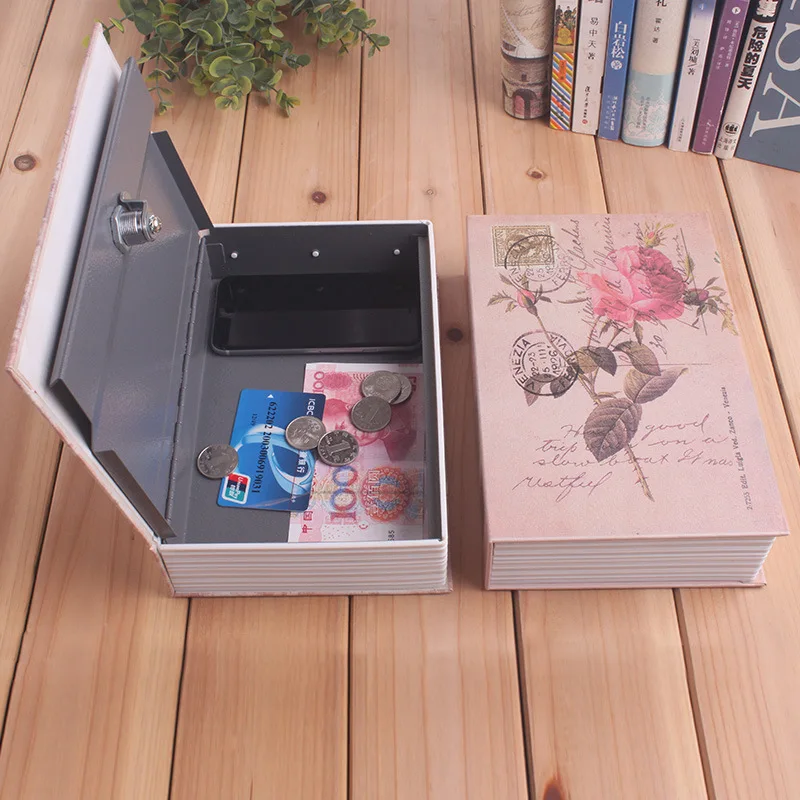 Size L Mini Password Lock Safety Box Money Storage box Hidden Secret Safe Steel Simulation Classic Book Key Safe Box Piggy Bank Size L Mini Password Lock Safety Box Money Storage box Hidden Secret Safe Steel Simulation Classic Book Key Safe Box Piggy Bank